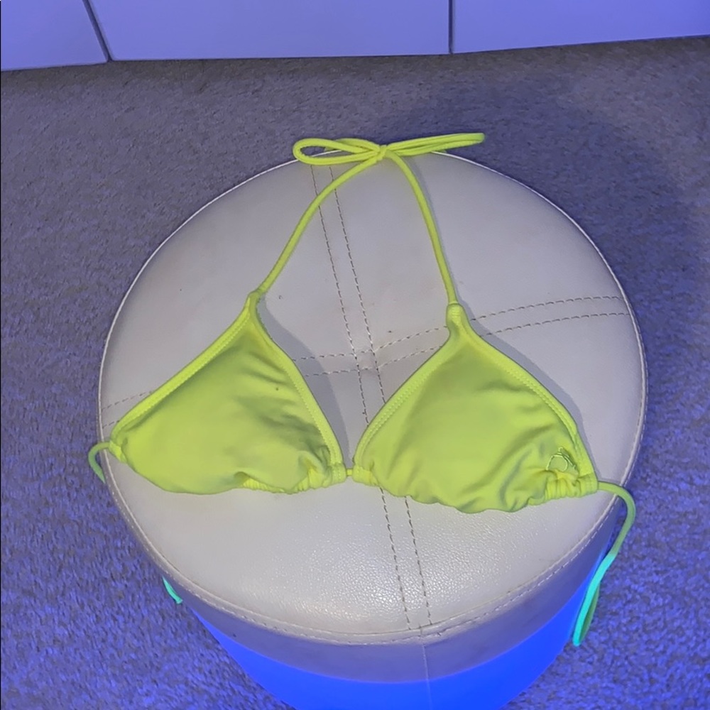 Neon yellow bikini top by OP